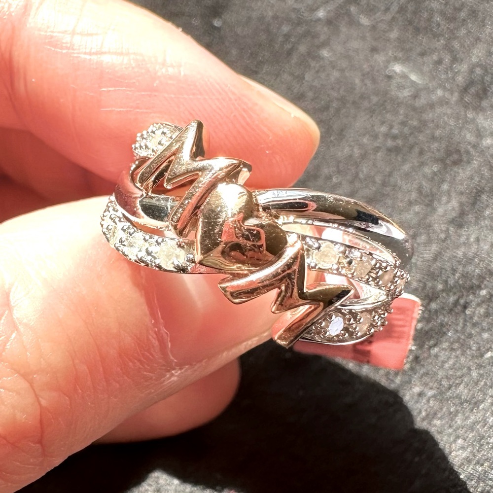 NWT 0.26 ct diamond Sterling silver ring size 7